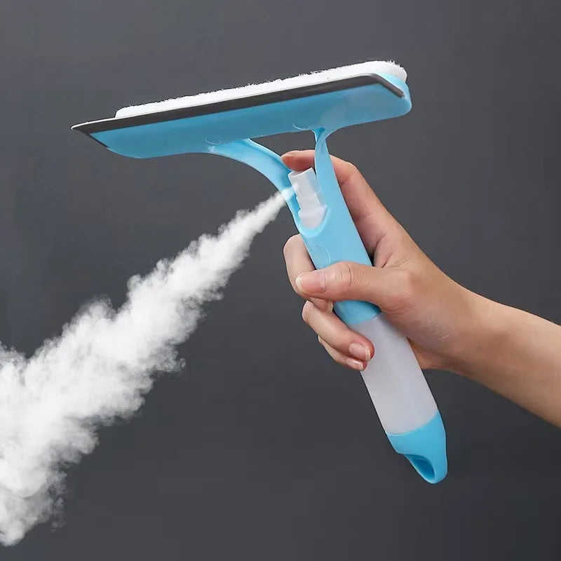 AlvdA™ 3-in-1 Window Cleaning Scraper, Squeegee & Spray Scrubber