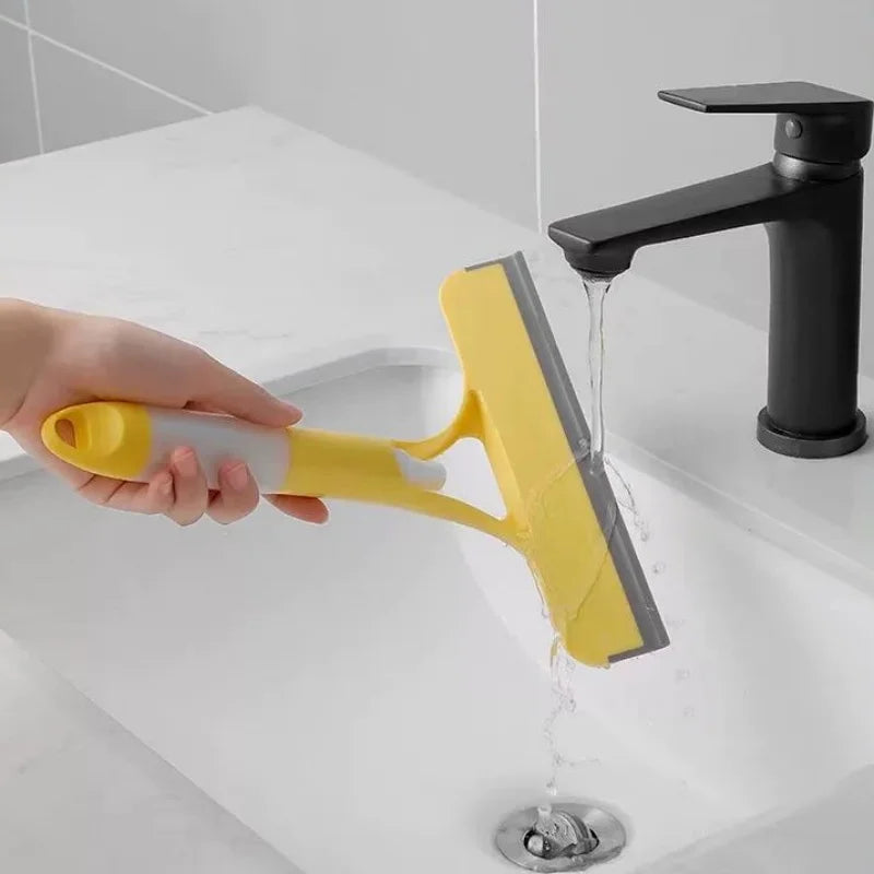 AlvdA™ 3-in-1 Window Cleaning Scraper, Squeegee & Spray Scrubber