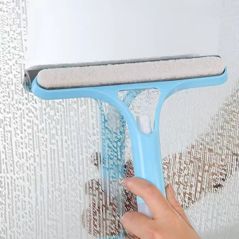 AlvdA™ 3-in-1 Window Cleaning Scraper, Squeegee & Spray Scrubber
