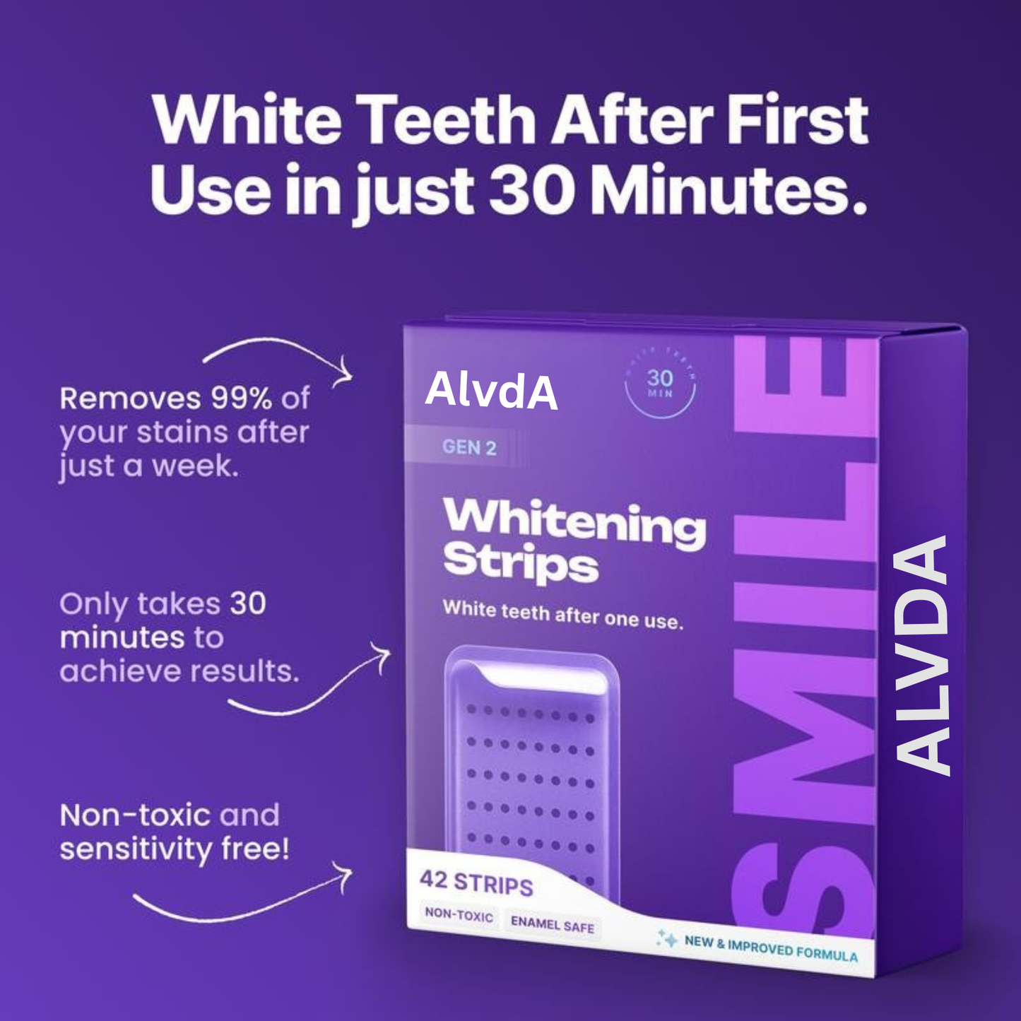 AlvdA PureWhite™ Whitening Strips