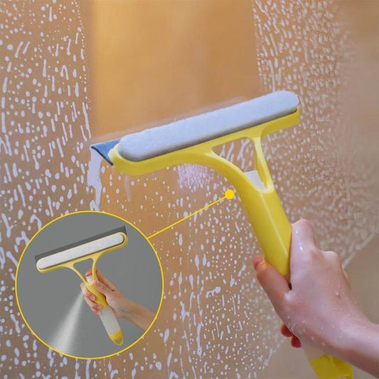 AlvdA™ 3-in-1 Window Cleaning Scraper, Squeegee & Spray Scrubber